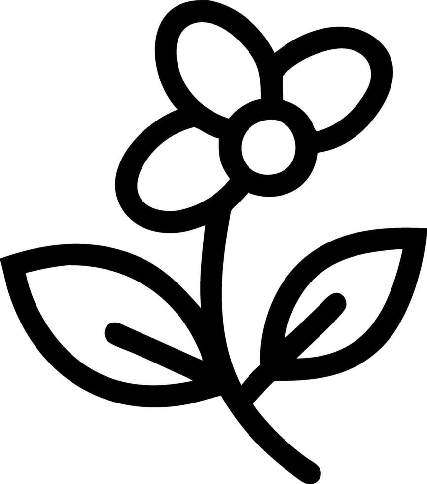 Hand-Drawn Blossom with Foliage vector