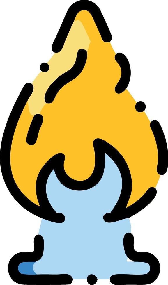 Bold and Blazing Flame Illustration vector