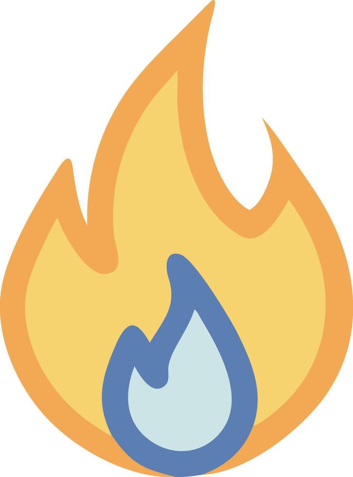 Minimalist Fire Icon Design vector