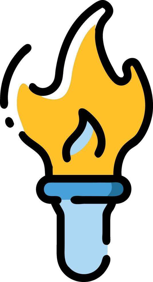 Hand-Drawn Flickering Fire Design vector