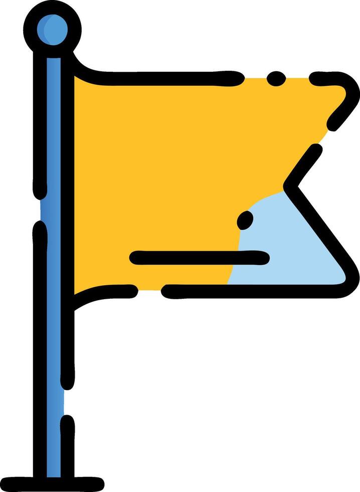 Hand-Drawn Flag Concept Sketch vector
