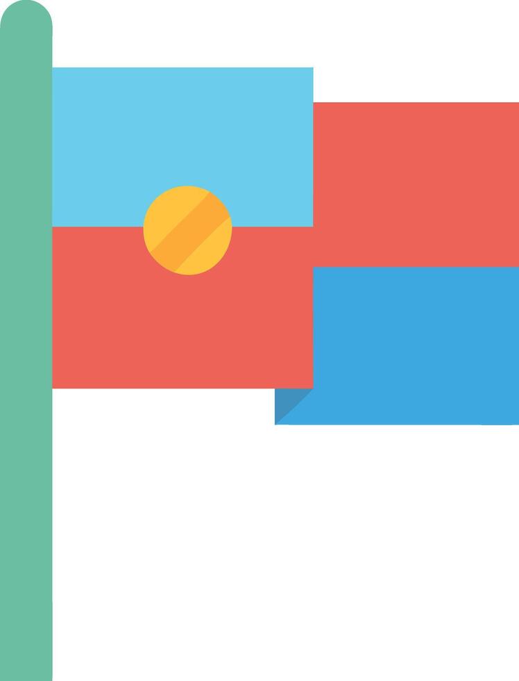 Modern National Flag Illustration vector