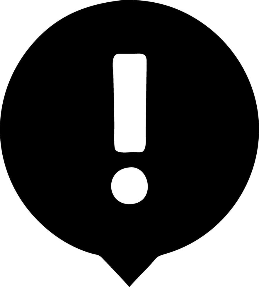Hand-Drawn Exclamation Sign Artwork vector