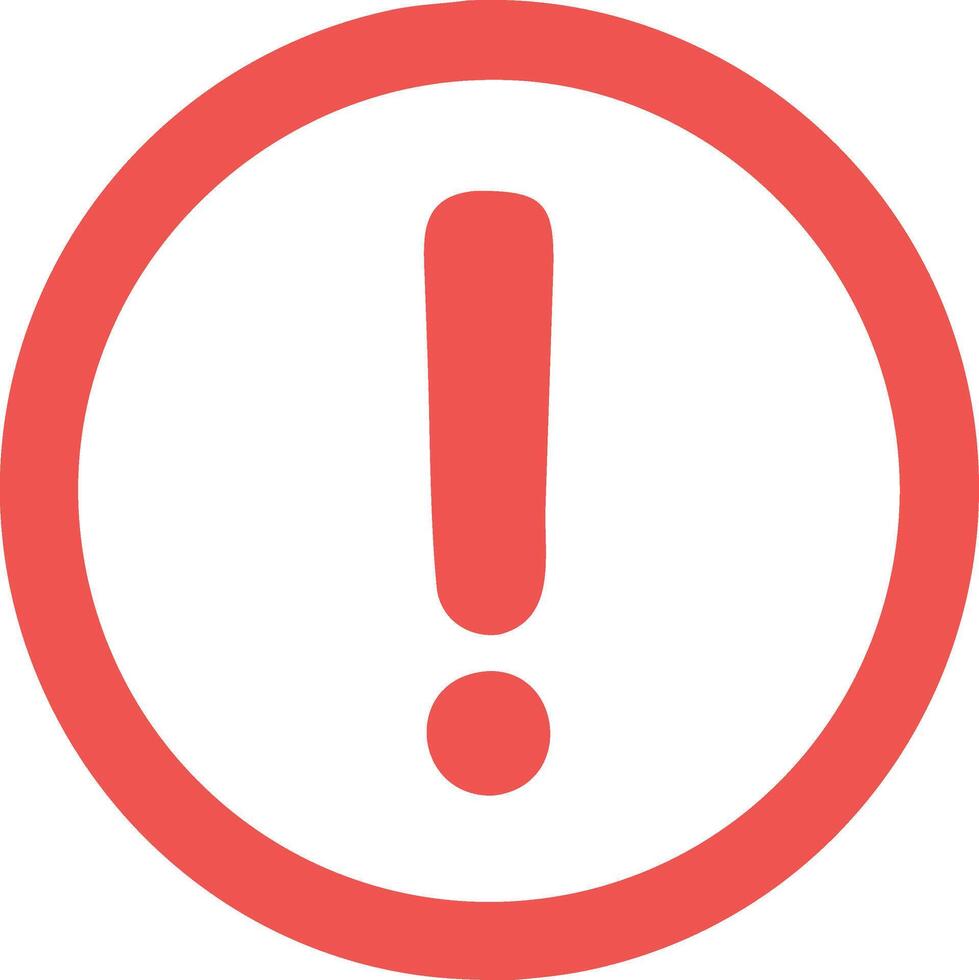 Minimalist Exclamation Icon Design vector