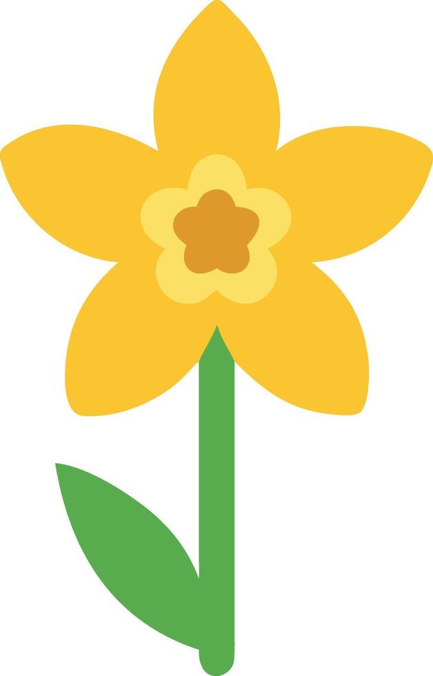Hand-Drawn Daffodil Floral Sketch vector