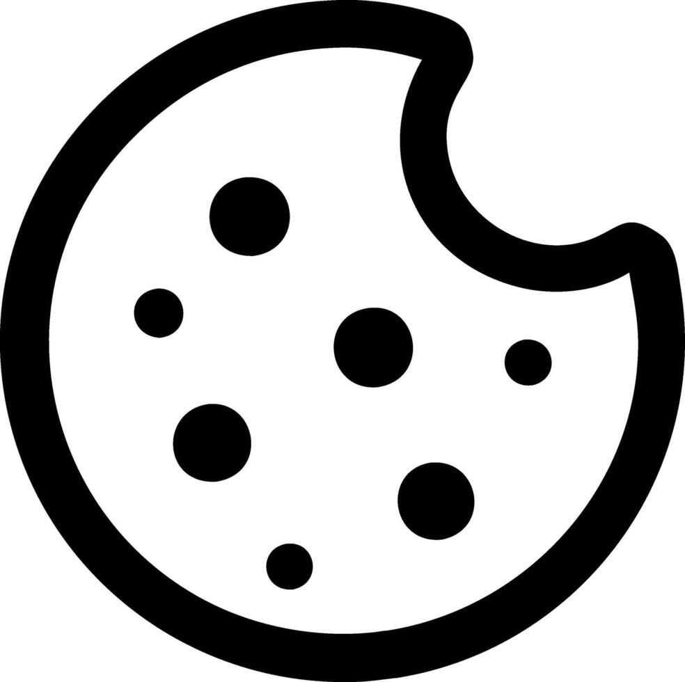Cartoon-Style Cookie Drawing vector