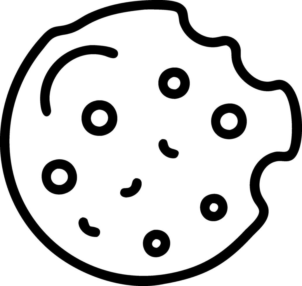 Cute Hand-Drawn Cookie Sketch vector