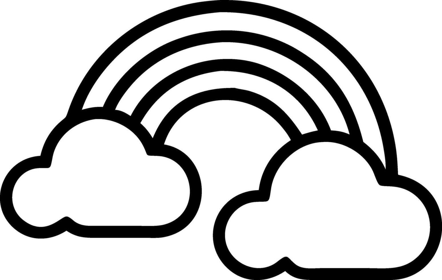 Natural Clouds with Stunning Rainbow vector