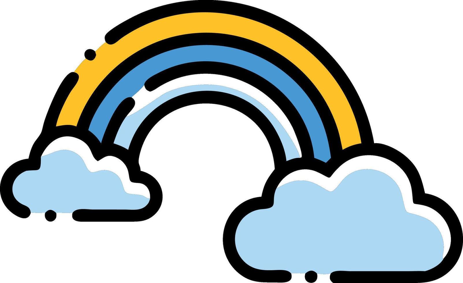 Enchanting Rainbow and Cloud Design vector