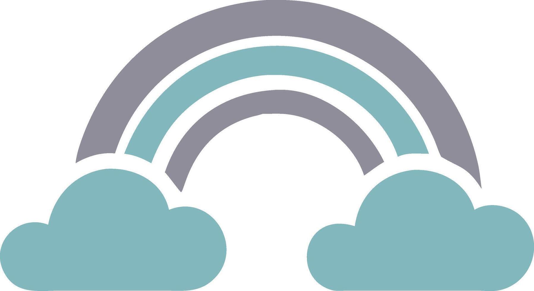 Serene Cloud and Rainbow Visual Concept vector