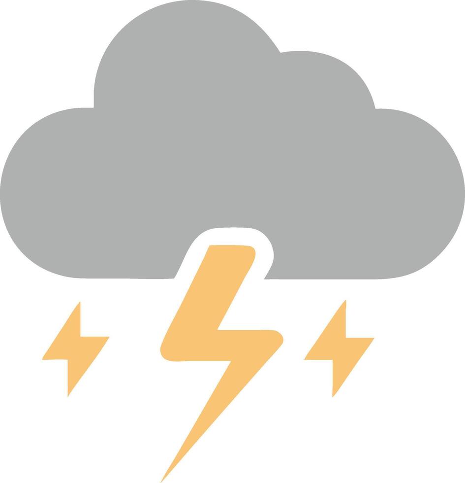Dark Cloud with Flash of Lightning vector