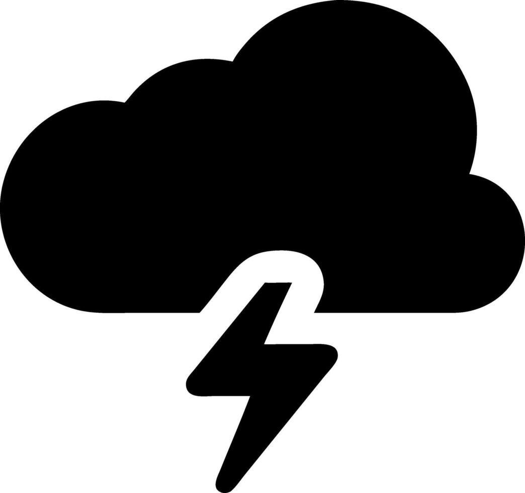 Illuminated Lightning Cloud Concept vector