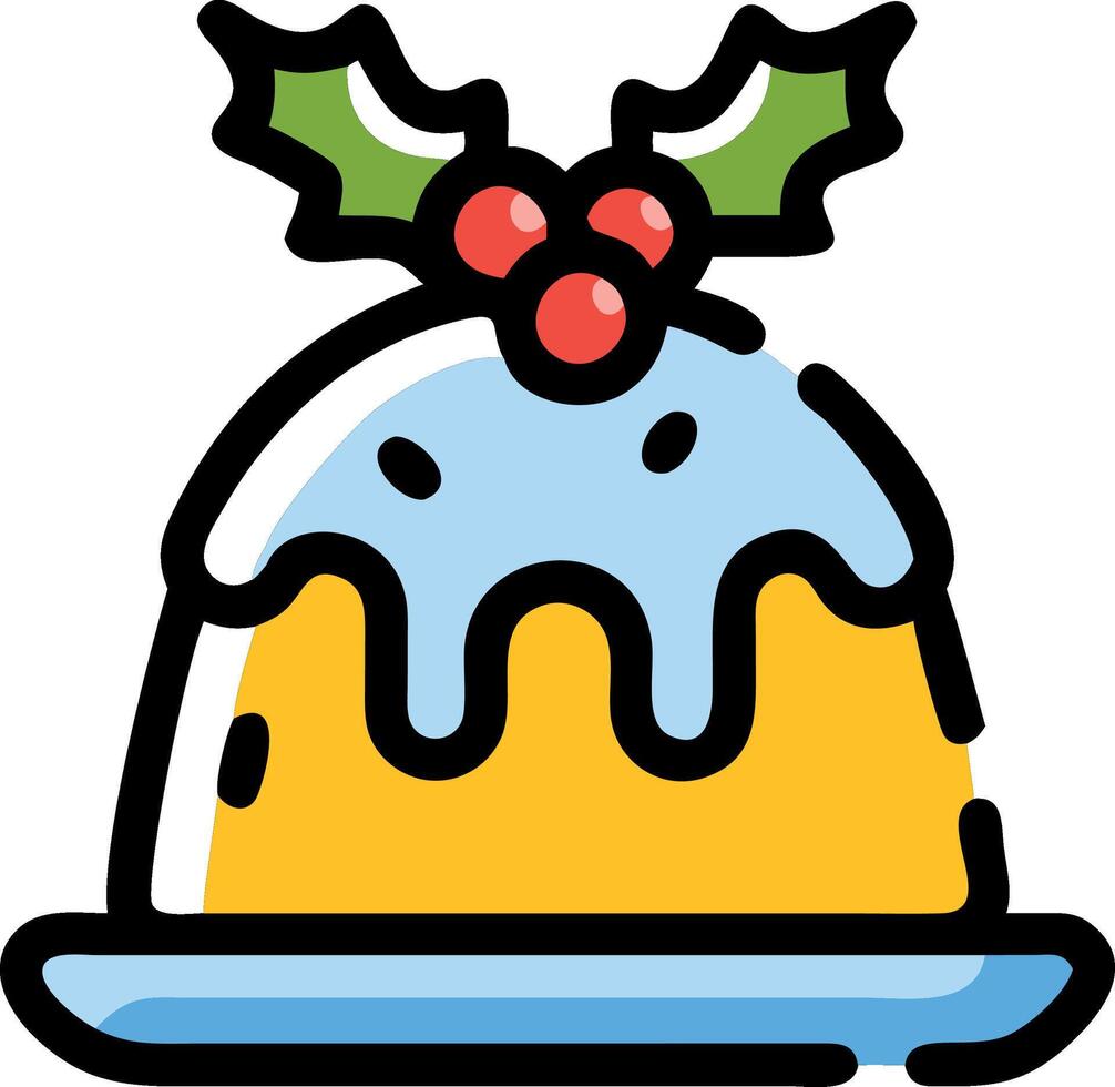 Rich and Decadent Christmas Pudding Concept vector