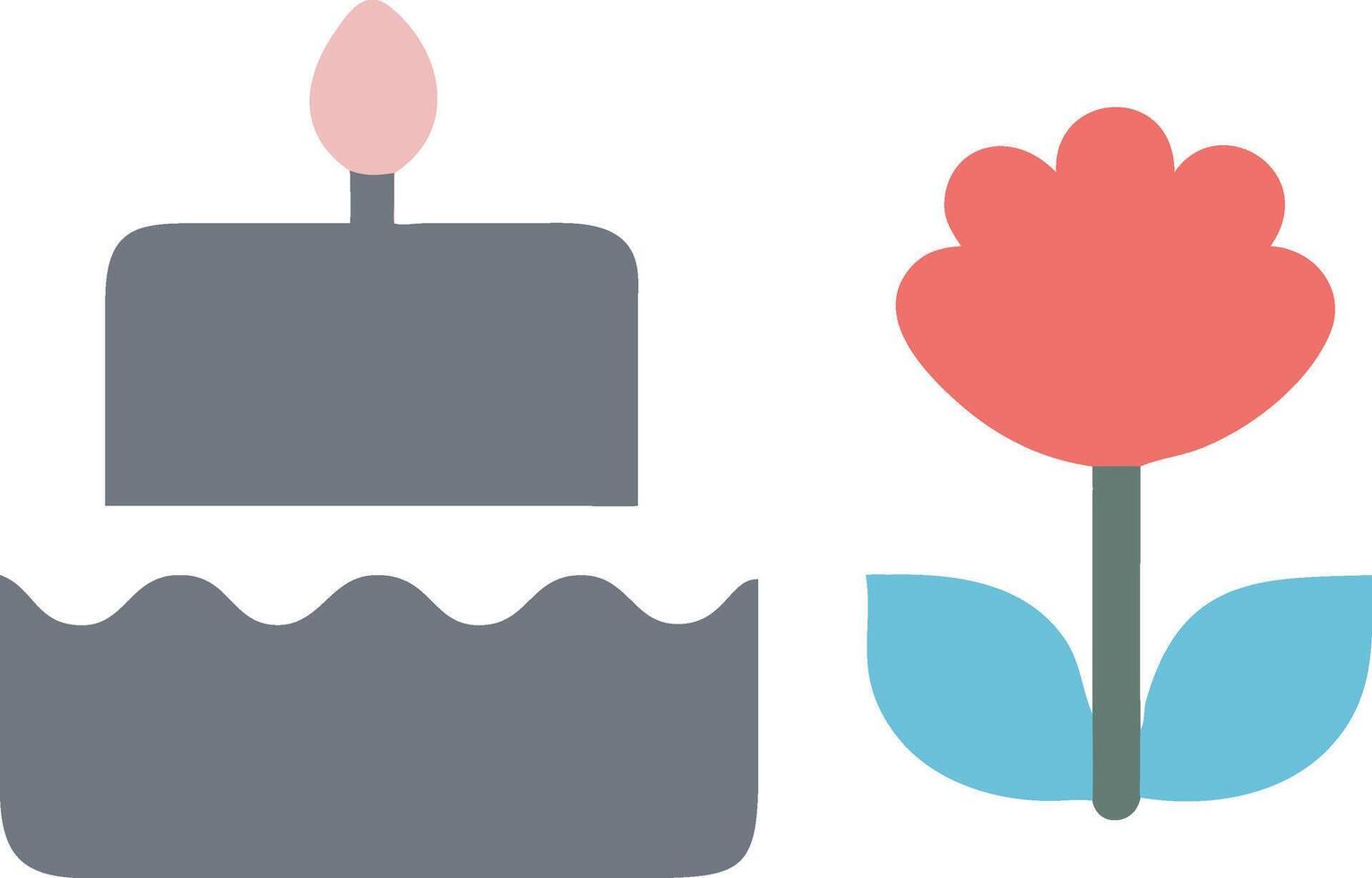 Beautifully Decorated Cake with Flowers vector