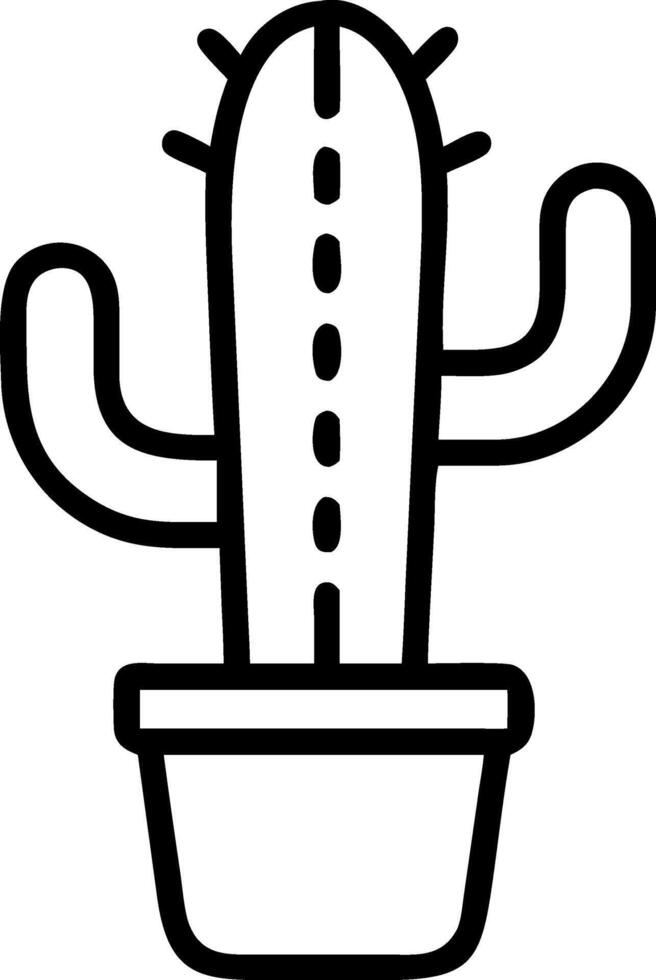 Minimalist Cactus Graphic Design vector