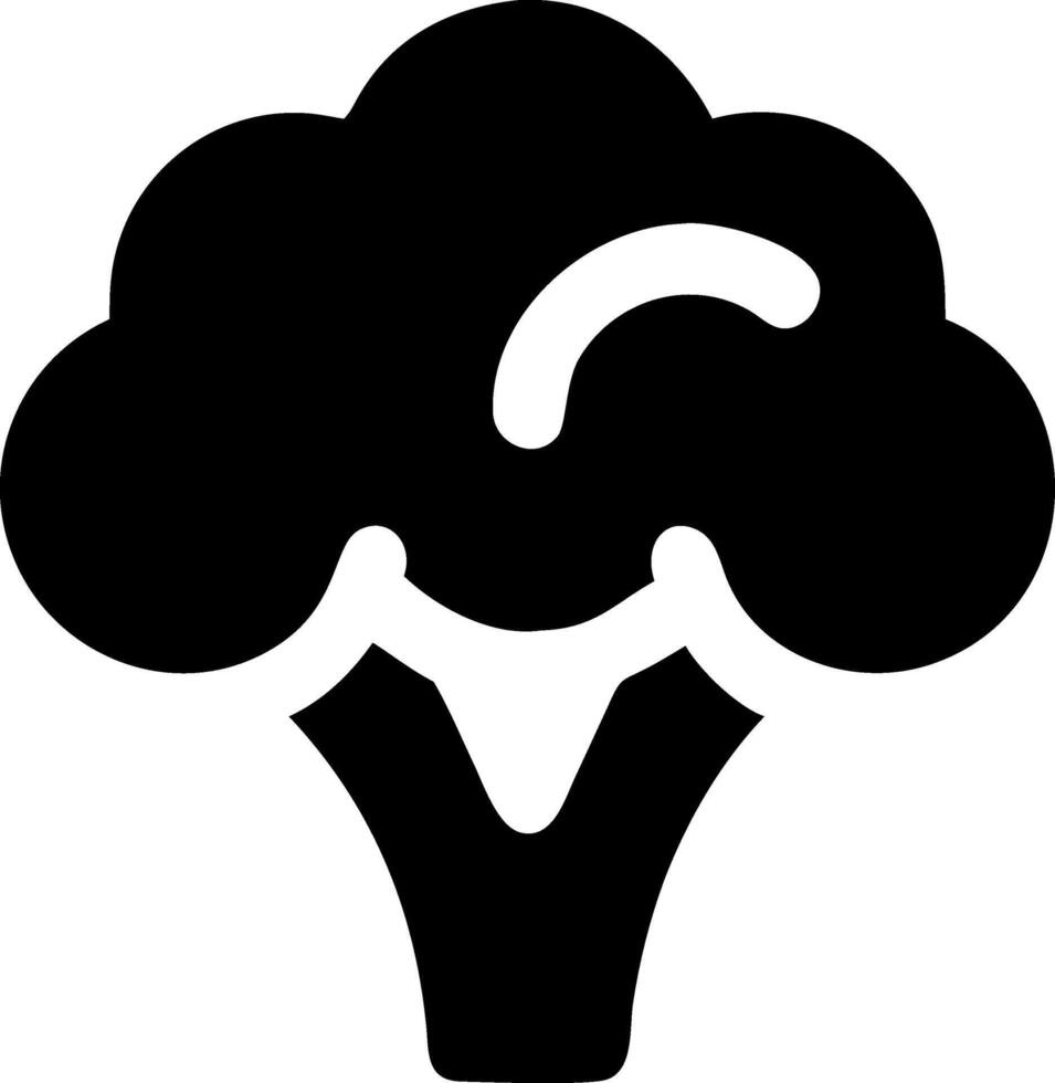 Minimalist Broccoli Graphic Design vector