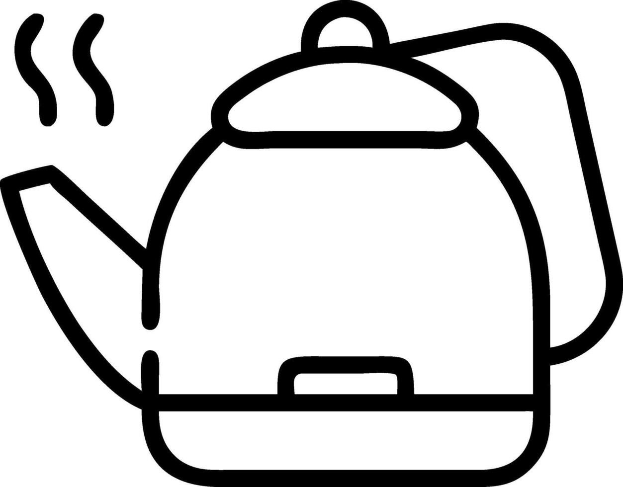 Vintage Kettle Sketch in Chalk Style vector