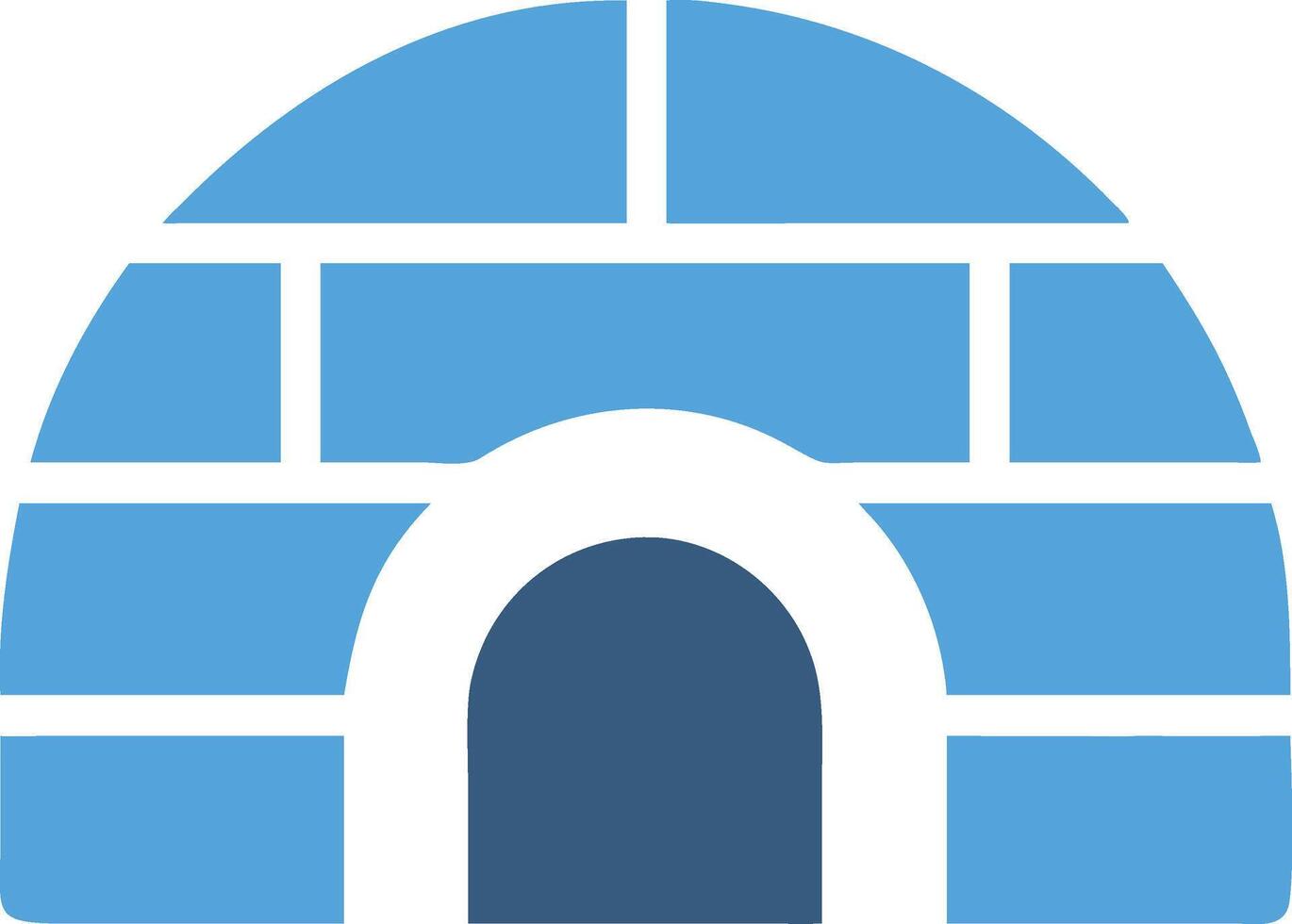 Eskimo Igloo with an Open Entrance vector