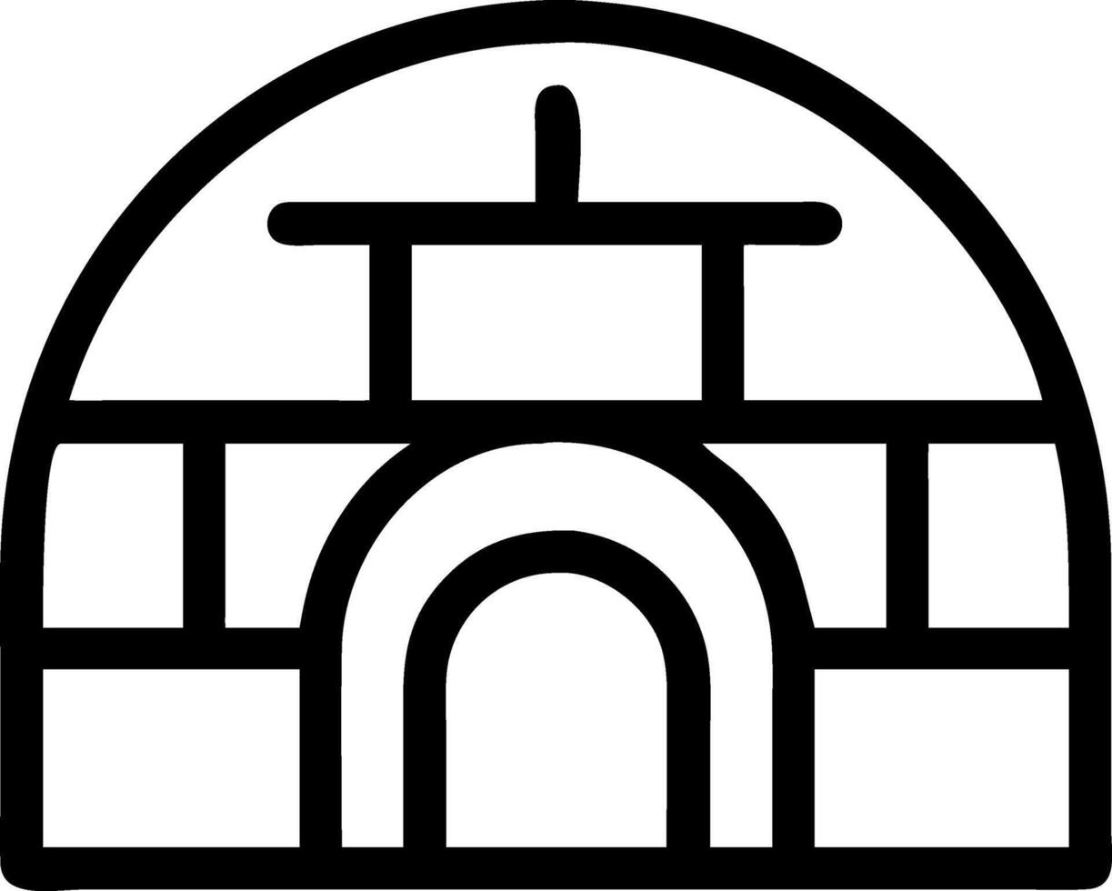 Abstract Ice Igloo with Unique Patterns vector