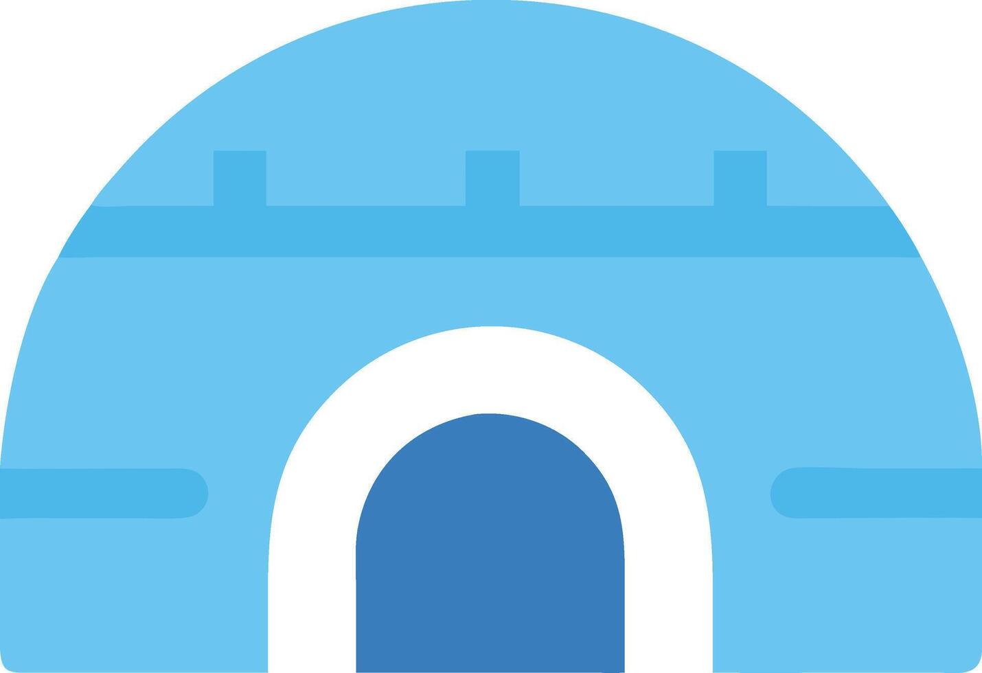 Cute and Cartoon-Style Igloo Design vector