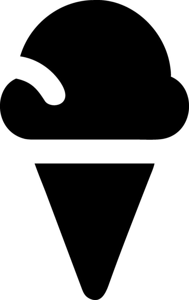 Soft Serve Ice Cream in a Waffle Cone vector
