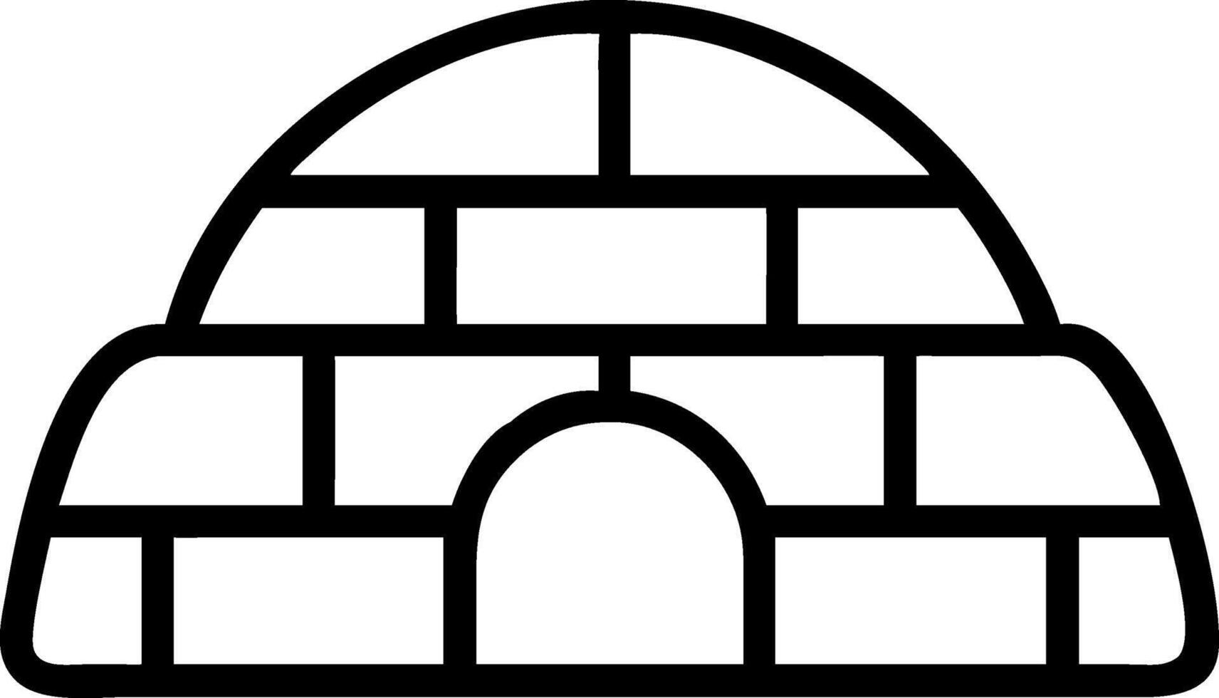 Hand-Drawn Ice Igloo Sketch vector