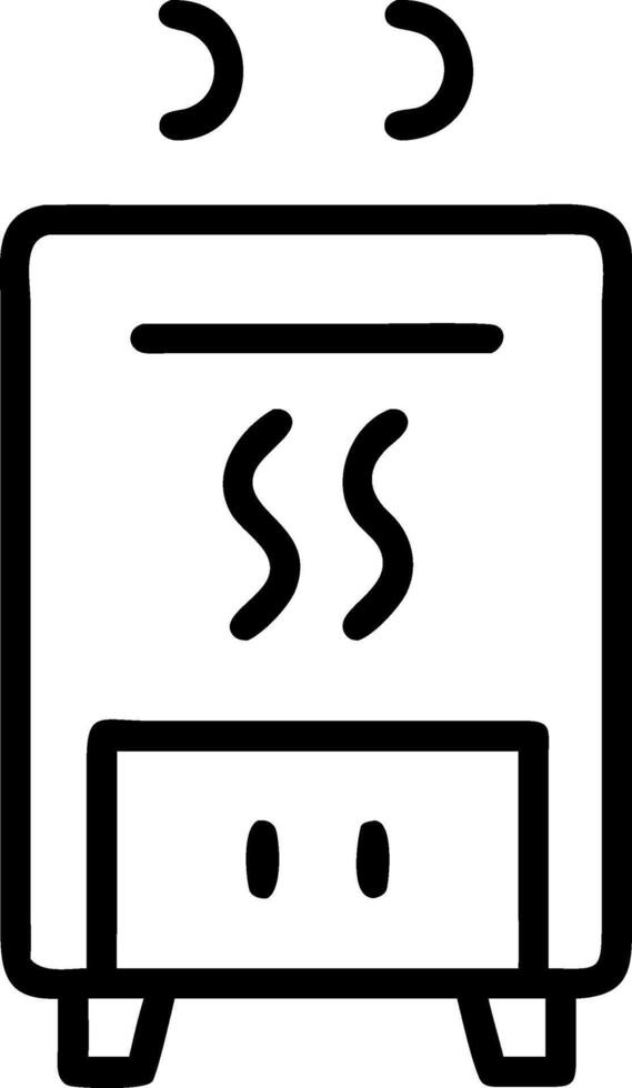 Minimalist House Furnace Icon Design vector