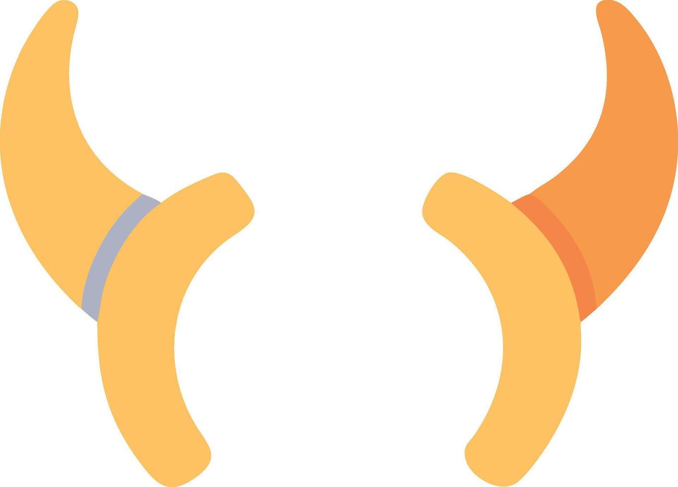 Bold and Graphic Horns Representation vector
