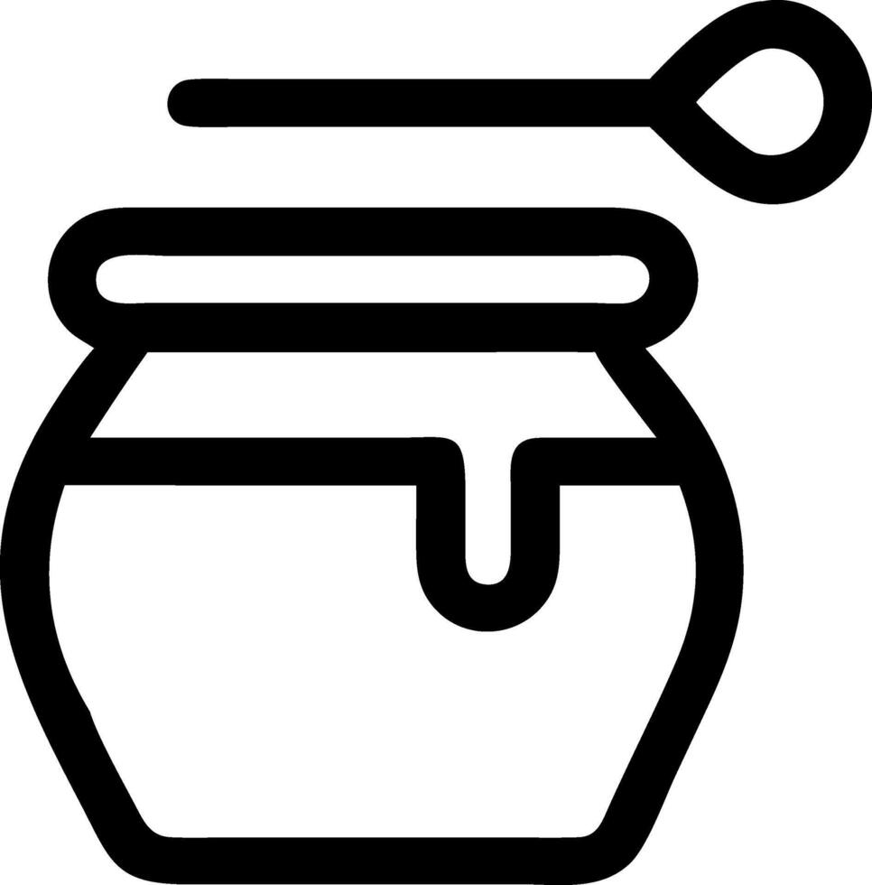 Honey Pot with Flowing Golden Honey vector