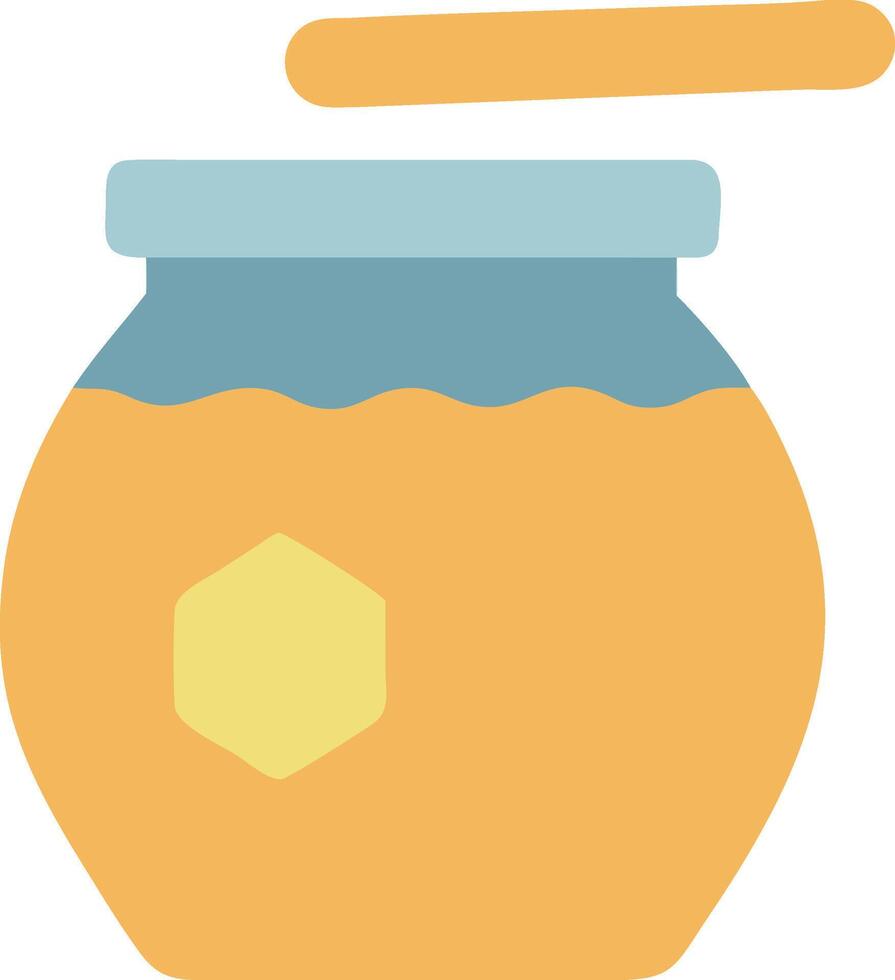 Whimsical Honey Pot Artwork with Bee Details vector