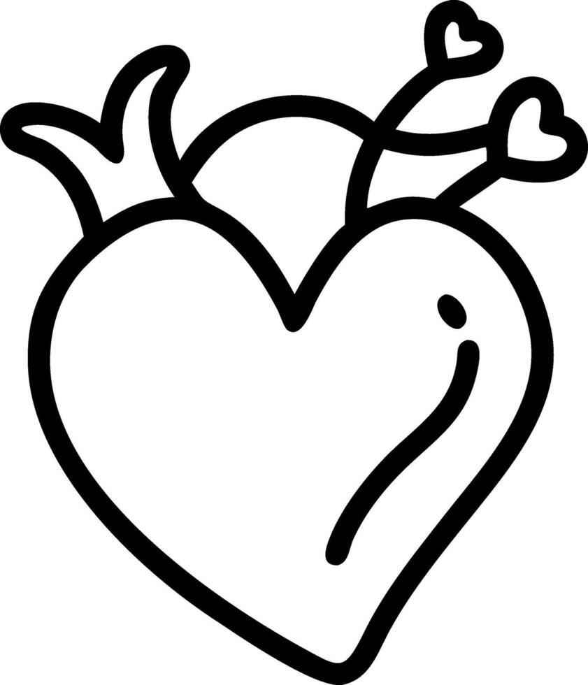 Simple and Stylish Heart Drawing vector