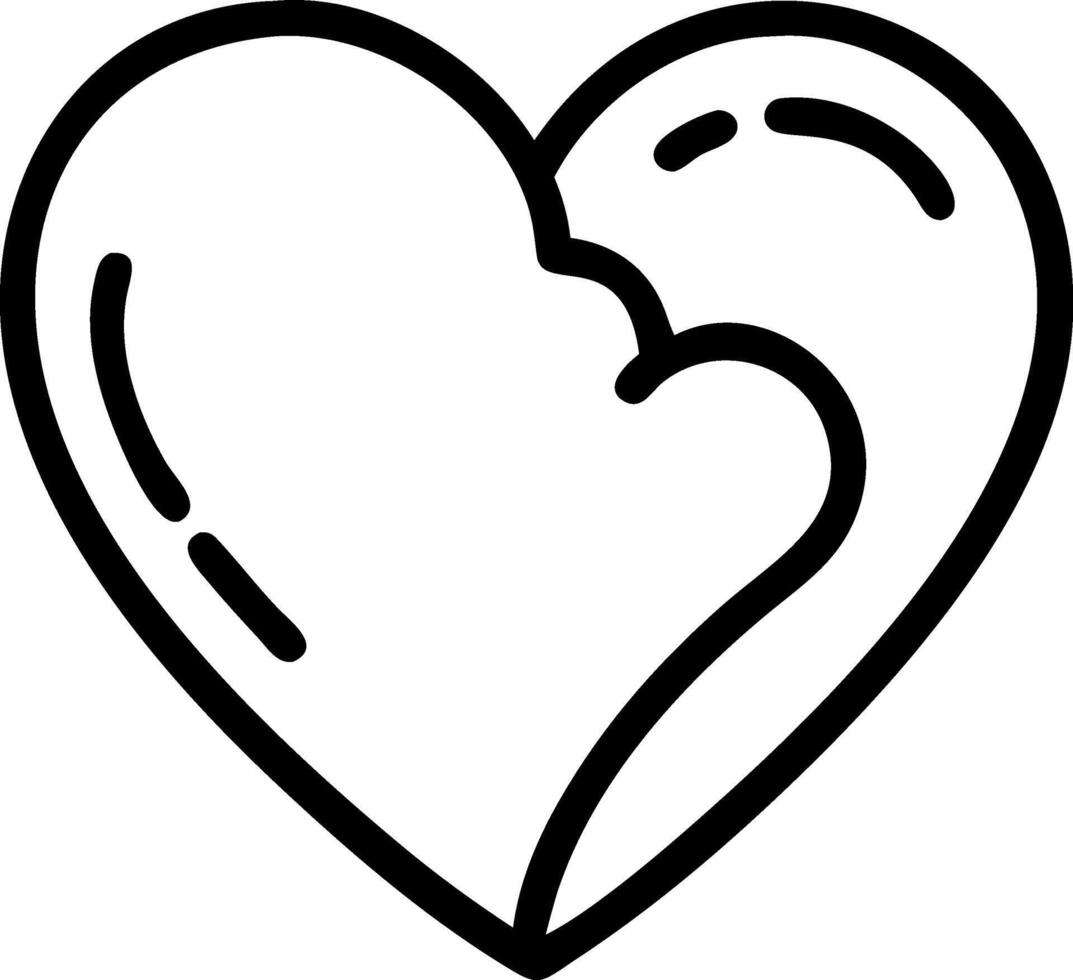 Hand-Drawn Heart Sketch vector