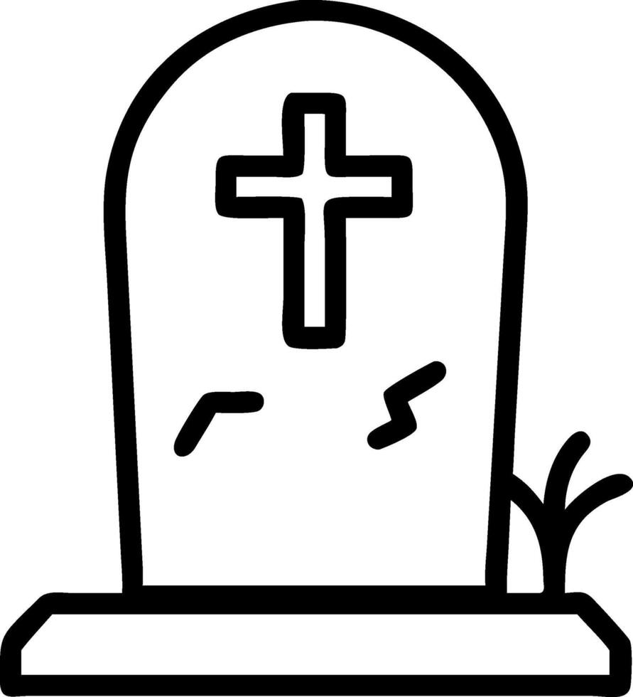 Whimsical Grave Stone Artwork with Elegant Accents vector