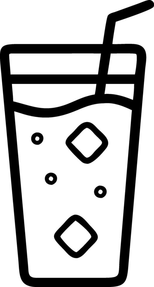 Cartoon-Style Glass of Cola for Refreshing Drink Theme vector