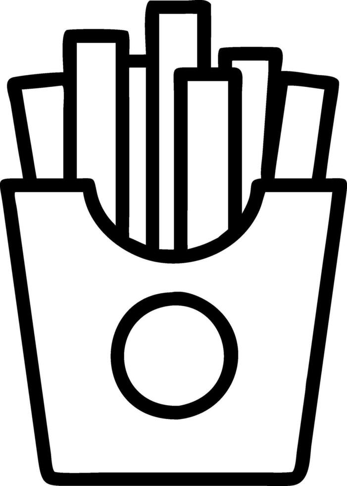 Vintage-Inspired French Fries Illustration vector