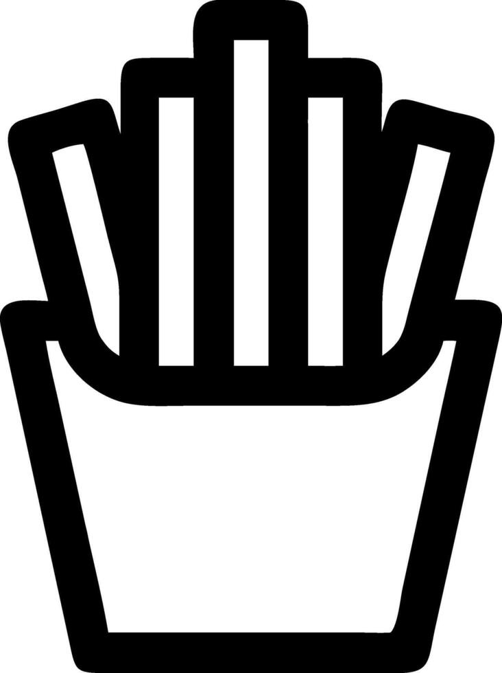 Crispy French Fries in a Takeout Box Design vector