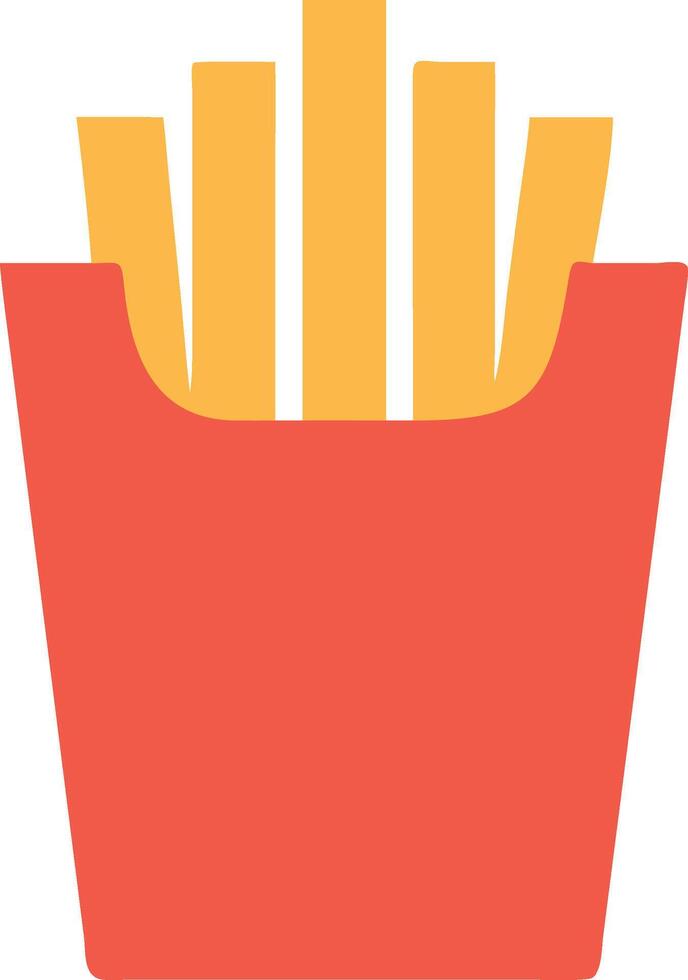 Whimsical French Fries Artwork with Bold Colors vector