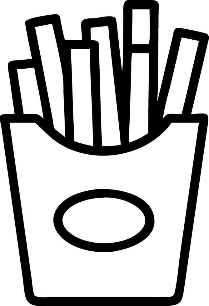 Hand-Drawn French Fries Sketch vector