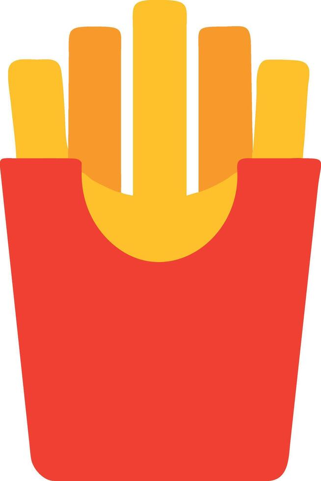 Minimalist French Fries Icon Design vector