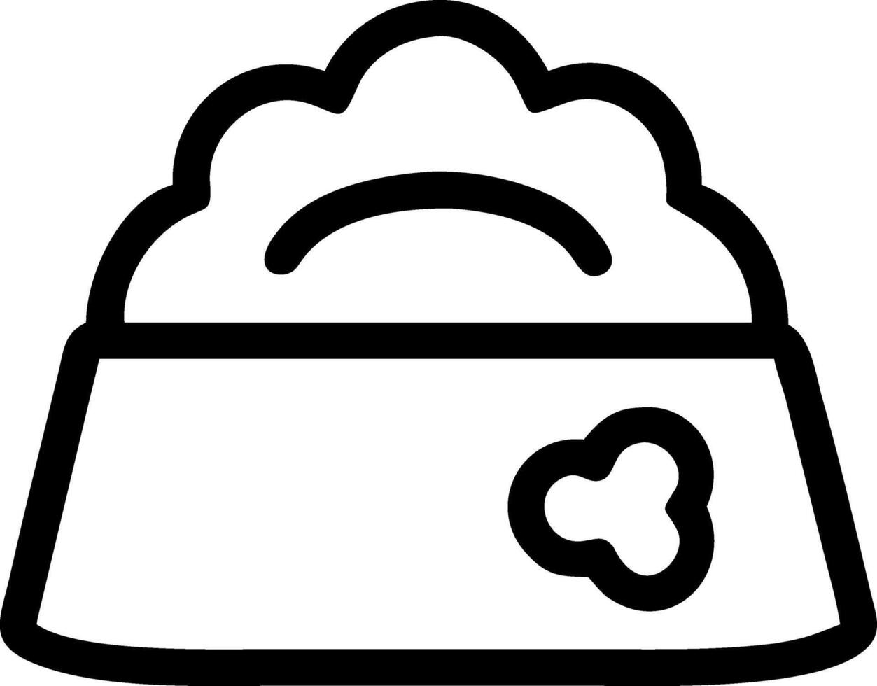 Simple and Stylish Dog Food Bowl Artwork vector