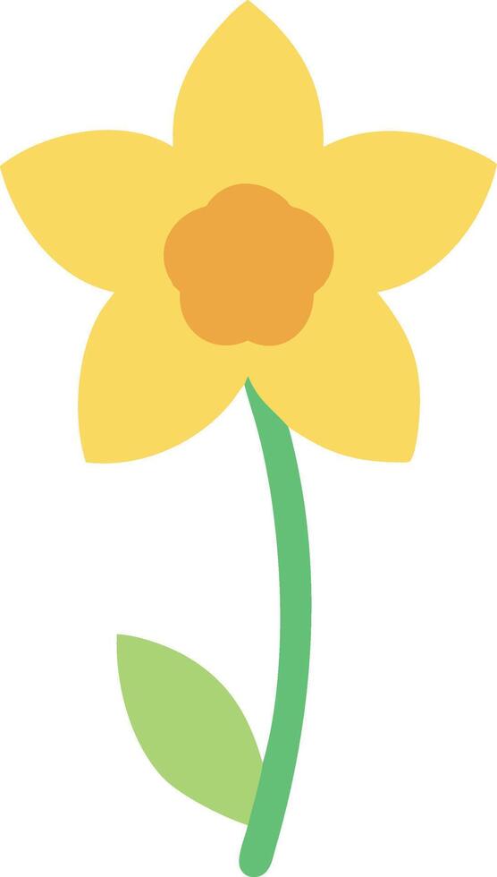 Creative Daffodil Sketch with Organic Shapes vector
