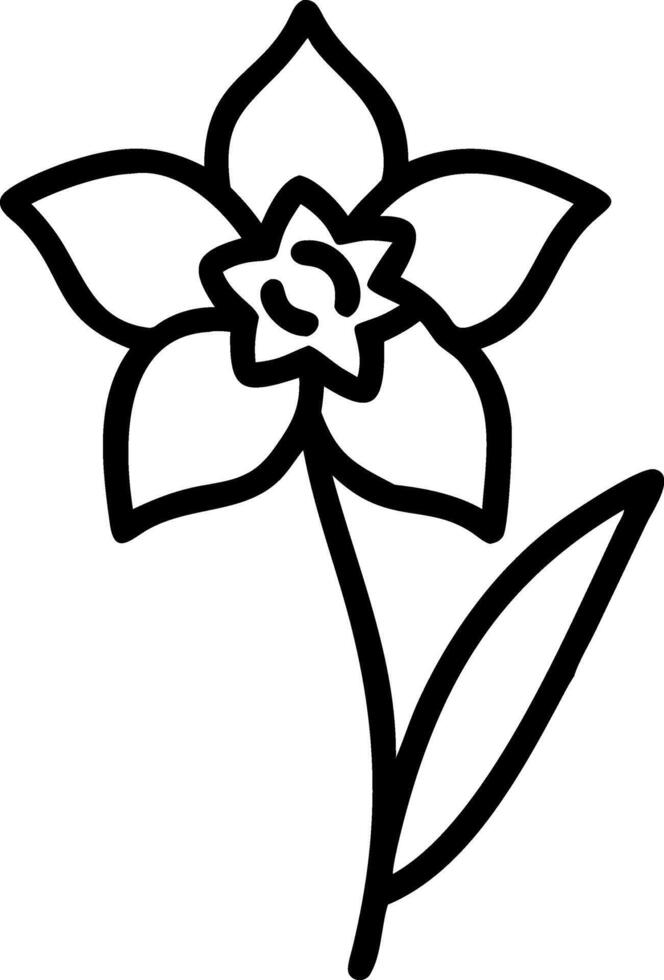 Whimsical Daffodil in Bloom Illustration vector