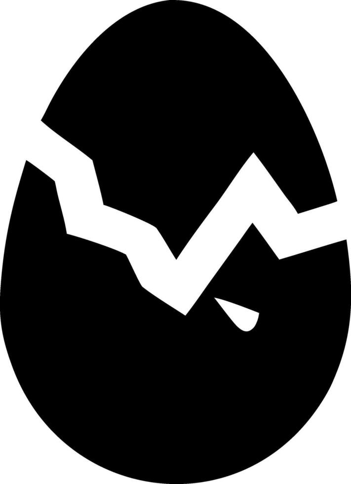 Delicate Cracked Egg with Gentle Shading vector