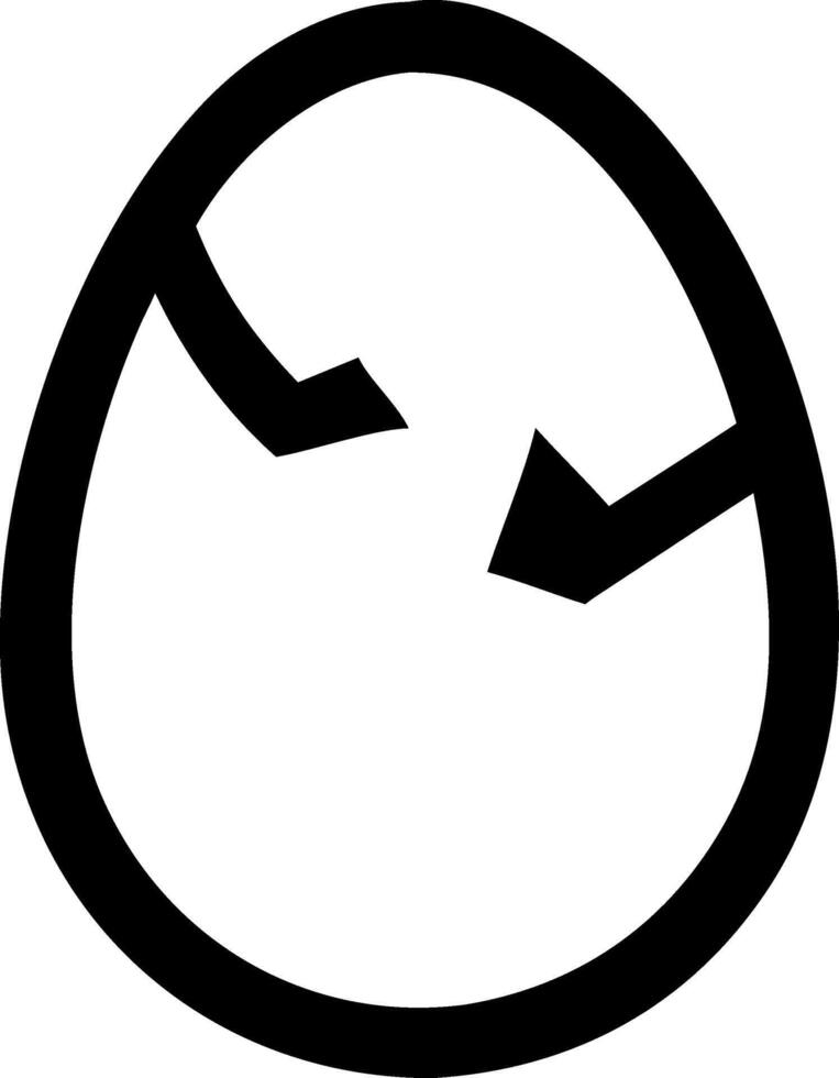 Hand-Drawn Cracked Egg with Organic Details vector