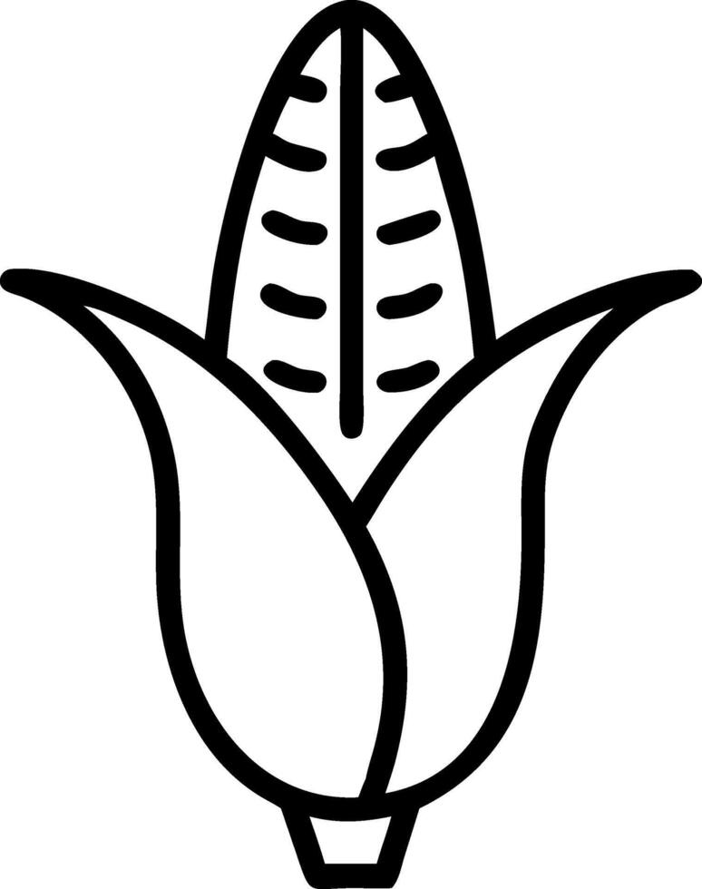 Vintage Chalk Art Corn Stalk Design vector