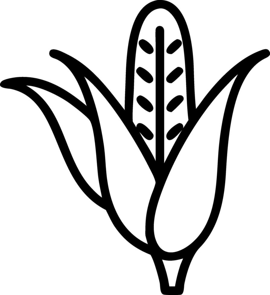 Detailed Corn Stalk Design with Chalk Texture vector
