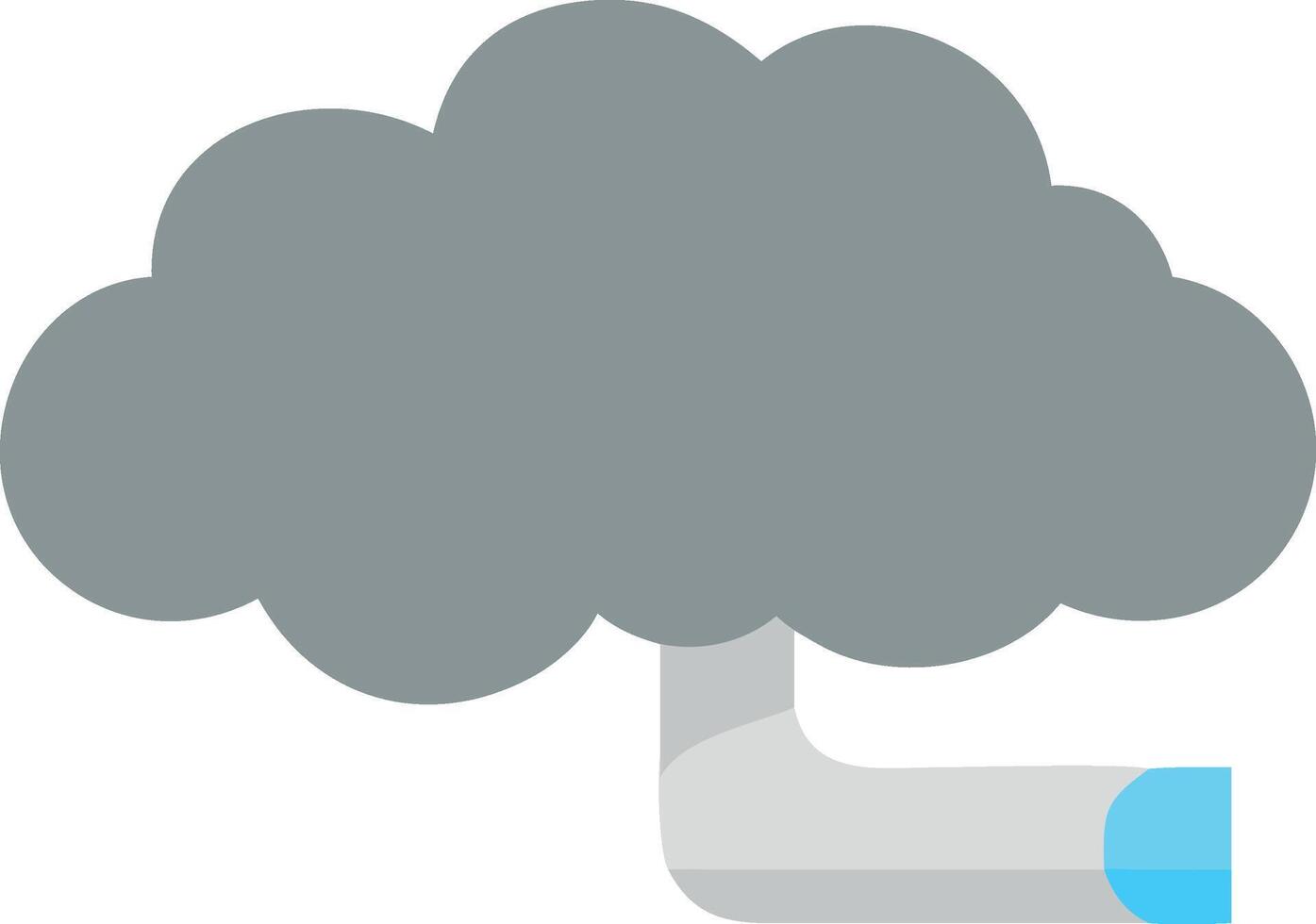 Creative Smoke Cloud with Flowing Design vector