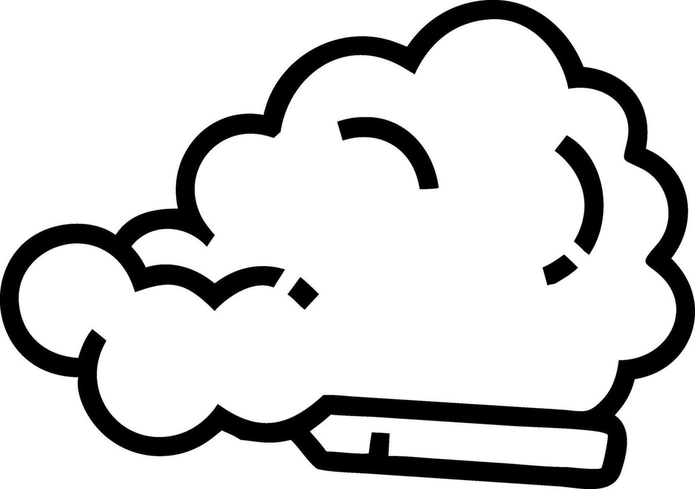 Whimsical Smoke Cloud with Dreamy Shapes vector