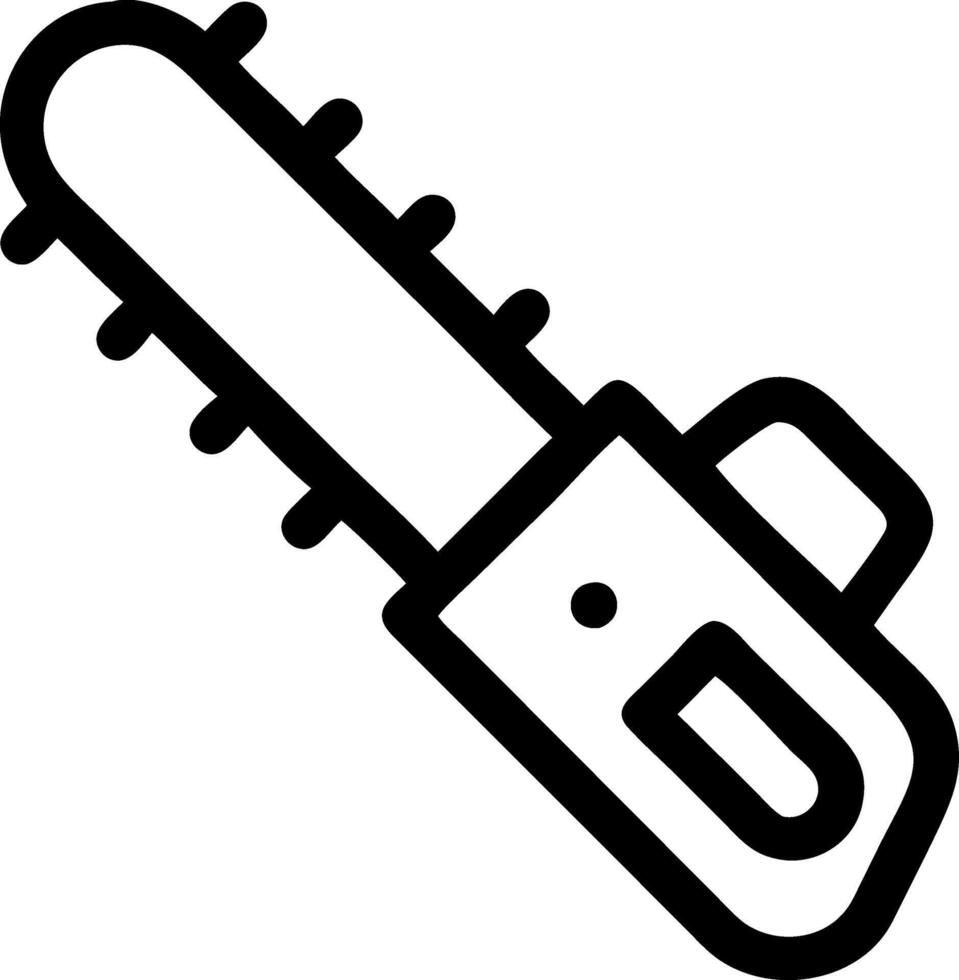 Minimalist Chainsaw Design Concept vector