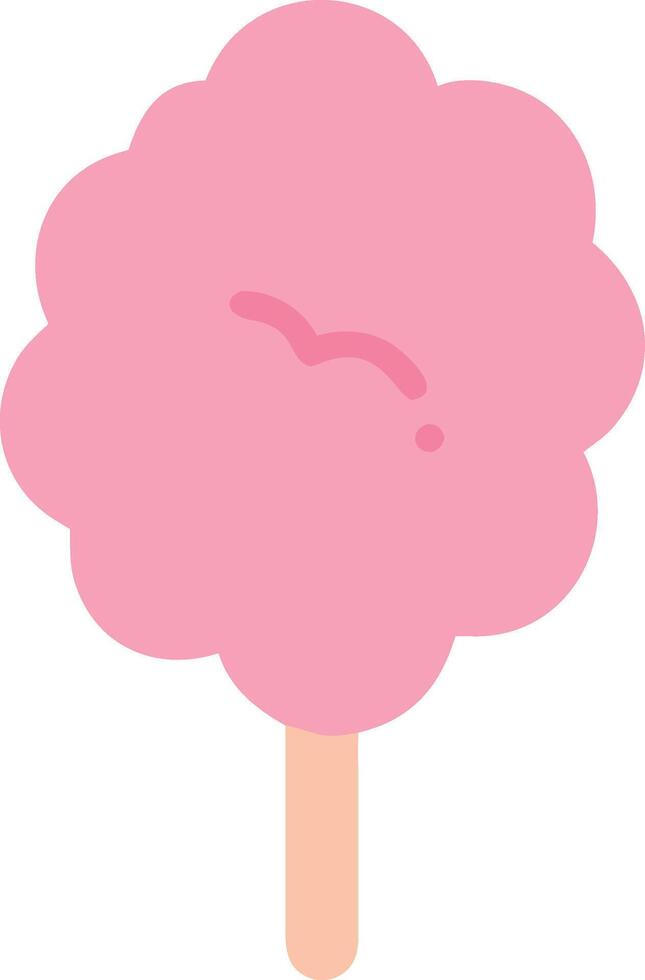 Fluffy Candy Floss on Stick Illustration vector